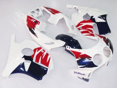 1990-1998 White Red and Blue Honda CBR250RR Motorcycle Fairing