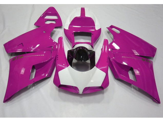 1993-2005 Gloss Pink & White Ducati Ducati 996 748 916 998 Motorcycle Fairing 1993-2005 Gloss Pink & White Ducati Ducati 996 748 916 998 Motorcycle Fairing