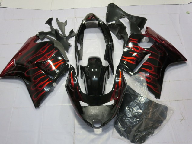 1996-2007 Gloss Red Flame Honda CBR1100XX Motorcycle Fairing
