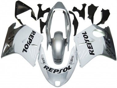 1996-2007 Silver White Repsol Honda CBR1100XX Motorcycle Fairing