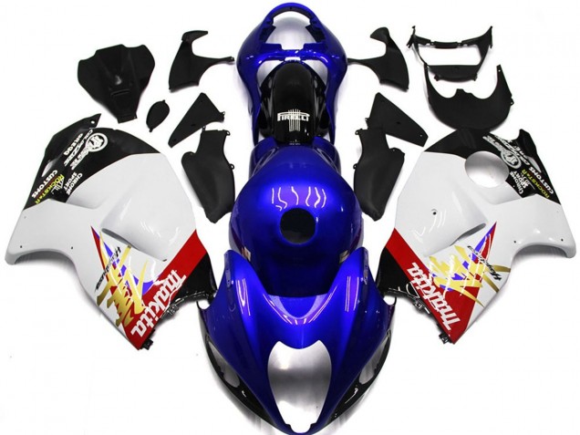 1997-2007 Blue and White Custom Logo Suzuki GSXR 1300 Hayabusa Motorcycle Fairing