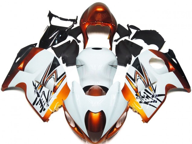1997-2007 Bronze and White Style Suzuki GSXR 1300 Hayabusa Motorcycle Fairing 1997-2007 Bronze and White Style Suzuki GSXR 1300 Hayabusa Motorcycle Fairing