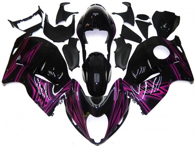 1997-2007 Custom Black Gloss with Pink Suzuki GSXR 1300 Hayabusa Motorcycle Fairing 1997-2007 Custom Black Gloss with Pink Suzuki GSXR 1300 Hayabusa Motorcycle Fairing