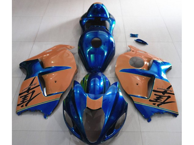 1997-2007 Gloss Blue and Desert Tan Suzuki GSXR 1300 Hayabusa Motorcycle Fairing 1997-2007 Gloss Blue and Desert Tan Suzuki GSXR 1300 Hayabusa Motorcycle Fairing