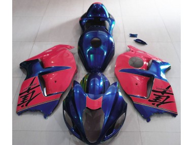 1997-2007 Gloss Blue and Red Suzuki GSXR 1300 Hayabusa Motorcycle Fairing