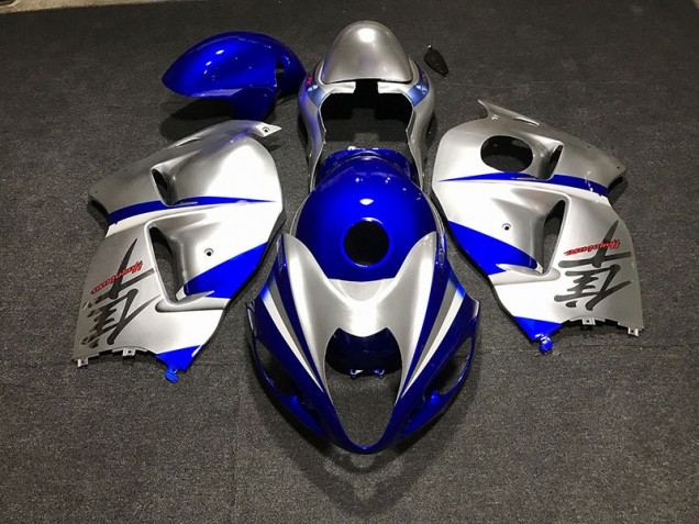 1997-2007 Gloss Blue and Silver Suzuki GSXR 1300 Hayabusa Motorcycle Fairing 1997-2007 Gloss Blue and Silver Suzuki GSXR 1300 Hayabusa Motorcycle Fairing