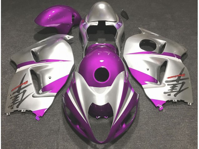 1997-2007 Gloss Pink and Silver Suzuki GSXR 1300 Hayabusa Motorcycle Fairing 1997-2007 Gloss Pink and Silver Suzuki GSXR 1300 Hayabusa Motorcycle Fairing