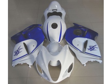 1997-2007 Gloss White & Deep Blue Suzuki GSXR 1300 Hayabusa Motorcycle Fairing