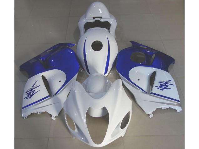 1997-2007 Gloss White & Deep Blue Suzuki GSXR 1300 Hayabusa Motorcycle Fairing 1997-2007 Gloss White & Deep Blue Suzuki GSXR 1300 Hayabusa Motorcycle Fairing