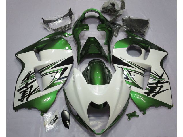 1997-2007 Gloss White & Green Suzuki GSXR 1300 Hayabusa Motorcycle Fairing 1997-2007 Gloss White & Green Suzuki GSXR 1300 Hayabusa Motorcycle Fairing