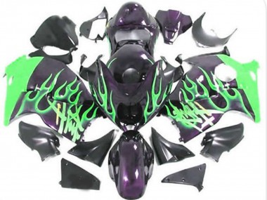 1997-2007 Green Flame Suzuki GSXR 1300 Hayabusa Motorcycle Fairing