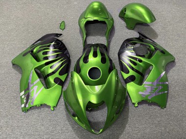 1997-2007 Green and Black Suzuki GSXR 1300 Hayabusa Motorcycle Fairing