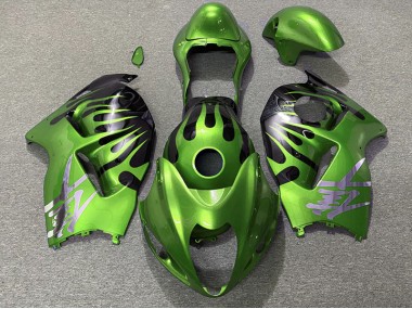 1997-2007 Green and Black Suzuki GSXR 1300 Hayabusa Motorcycle Fairing