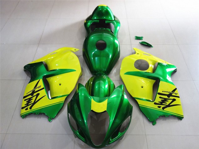 1997-2007 Green and Yellow Suzuki GSXR 1300 Hayabusa Motorcycle Fairing 1997-2007 Green and Yellow Suzuki GSXR 1300 Hayabusa Motorcycle Fairing