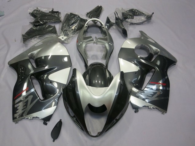 1997-2007 Grey and Silver Suzuki GSXR 1300 Hayabusa Motorcycle Fairing 1997-2007 Grey and Silver Suzuki GSXR 1300 Hayabusa Motorcycle Fairing
