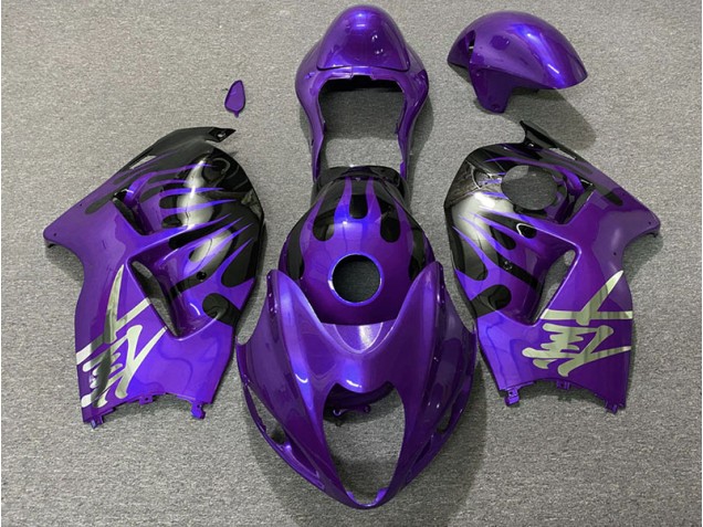 1997-2007 Purple and Black Suzuki GSXR 1300 Hayabusa Motorcycle Fairing 1997-2007 Purple and Black Suzuki GSXR 1300 Hayabusa Motorcycle Fairing