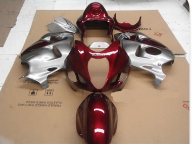 1997-2007 Red D Silver Suzuki GSXR 1300 Hayabusa Motorcycle Fairing