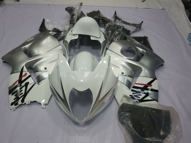 1997-2007 Silver White Suzuki GSXR 1300 Hayabusa Motorcycle Fairing 1997-2007 Silver White Suzuki GSXR 1300 Hayabusa Motorcycle Fairing