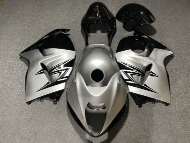 1997-2007 Silver and Black Suzuki GSXR 1300 Hayabusa Motorcycle Fairing