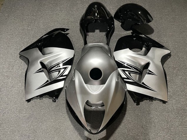 1997-2007 Silver and Black Suzuki GSXR 1300 Hayabusa Motorcycle Fairing