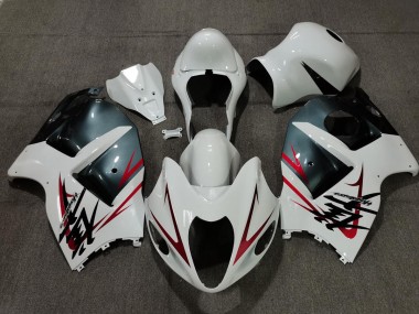 1997-2007 White Light Blue and Red Suzuki GSXR 1300 Hayabusa Motorcycle Fairing