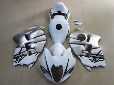 1997-2007 White & Shiny Silver Suzuki GSXR 1300 Hayabusa Motorcycle Fairing