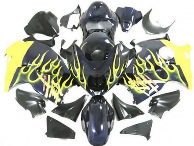 1997-2007 Yellow Flame Suzuki GSXR 1300 Hayabusa Motorcycle Fairing 1997-2007 Yellow Flame Suzuki GSXR 1300 Hayabusa Motorcycle Fairing