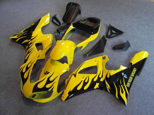 1998-1999 Yellow Flame Yamaha R1 Motorcycle Fairing