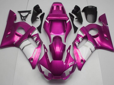 1998-2002 Pink & White Yamaha R6 Motorcycle Fairing