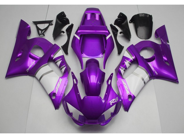 1998-2002 Purple & White Yamaha R6 Motorcycle Fairing 1998-2002 Purple & White Yamaha R6 Motorcycle Fairing