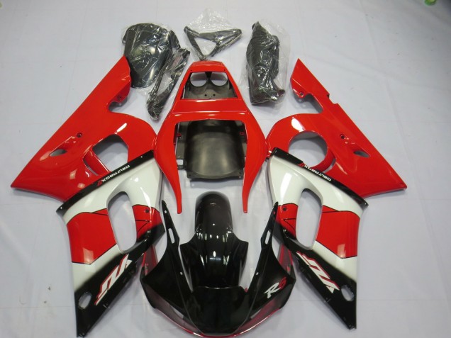 1998-2002 Red White and Black Yamaha R6 Motorcycle Fairing 1998-2002 Red White and Black Yamaha R6 Motorcycle Fairing