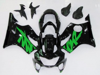 1999-2000 Gloss Black & Green Honda CBR600 F4 Motorcycle Fairing