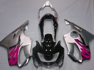 1999-2000 Gloss Silver & Pink Honda CBR600 F4 Motorcycle Fairing