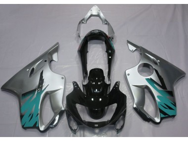 1999-2000 Gloss Silver & Teal Honda CBR600 F4 Motorcycle Fairing