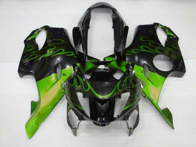 1999-2000 Green Flame Honda CBR600 F4 Motorcycle Fairing 1999-2000 Green Flame Honda CBR600 F4 Motorcycle Fairing