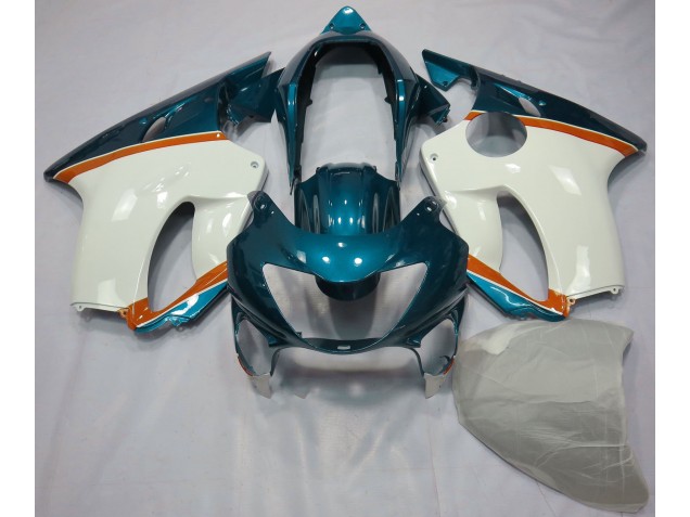 1999-2000 Light Blue and Orange Honda CBR600 F4 Motorcycle Fairing 1999-2000 Light Blue and Orange Honda CBR600 F4 Motorcycle Fairing