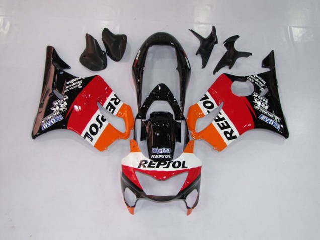 1999-2000 Repsol Red Orange and Black Honda CBR600 F4 Motorcycle Fairing