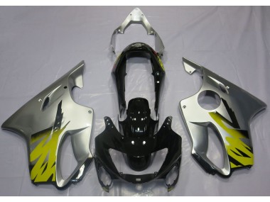 1999-2000 Silver Yellow and Black Honda CBR600 F4 Motorcycle Fairing