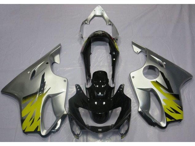 1999-2000 Silver Yellow and Black Honda CBR600 F4 Motorcycle Fairing 1999-2000 Silver Yellow and Black Honda CBR600 F4 Motorcycle Fairing