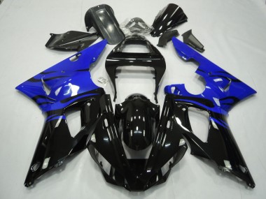 2000-2001 Black Flame & Blue Yamaha R1 Motorcycle Fairing