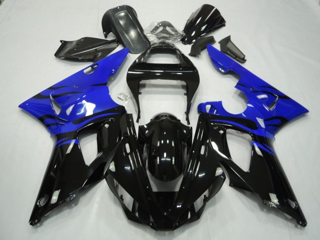 2000-2001 Black Flame & Blue Yamaha R1 Motorcycle Fairing 2000-2001 Black Flame & Blue Yamaha R1 Motorcycle Fairing