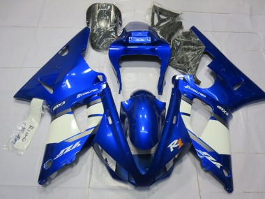 2000-2001 Blue and White Yamaha R1 Motorcycle Fairing