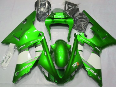2000-2001 Electric Green & White Yamaha R1 Motorcycle Fairing