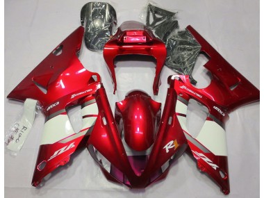 2000-2001 Fire Red & White Yamaha R1 Motorcycle Fairing