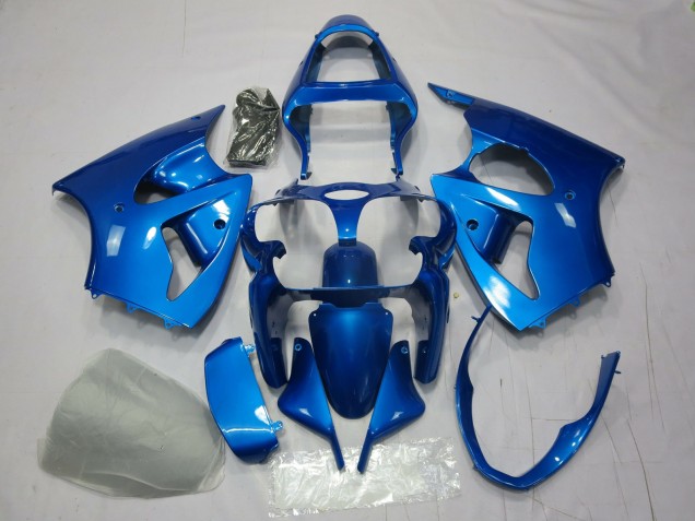2000-2002 Blue Kawasaki ZX6R Motorcycle Fairing 2000-2002 Blue Kawasaki ZX6R Motorcycle Fairing