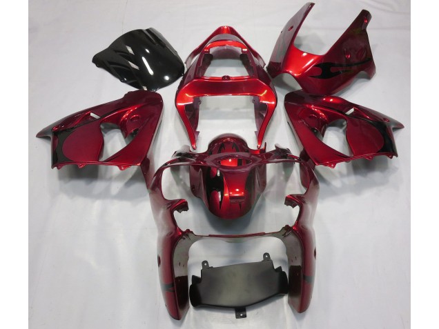 2000-2002 Metallic Red Kawasaki ZX6R Motorcycle Fairing 2000-2002 Metallic Red Kawasaki ZX6R Motorcycle Fairing