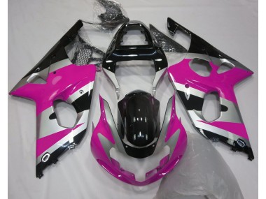 2000-2002 Pink Silver OEM Style Suzuki GSXR 1000 Motorcycle Fairing