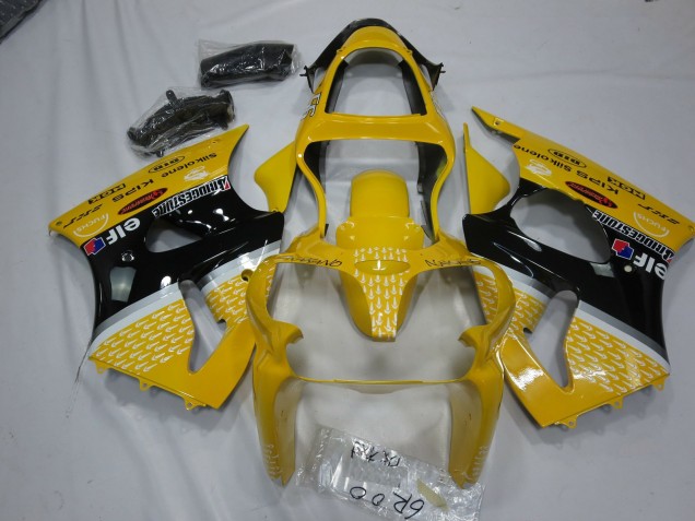 2000-2002 Yellow Elf Kawasaki ZX6R Motorcycle Fairing 2000-2002 Yellow Elf Kawasaki ZX6R Motorcycle Fairing