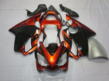 2001-2003 Deep Orange and Black Honda CBR600 F4i Motorcycle Fairing