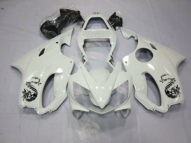 2001-2003 Dragon White Honda CBR600 F4i Motorcycle Fairing
